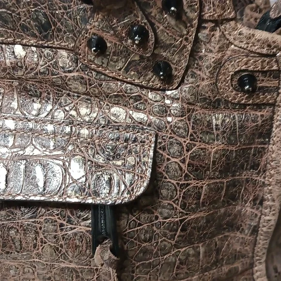 Rebecca Minkoff Croc Embossed Satchel - Picture 3 of 14